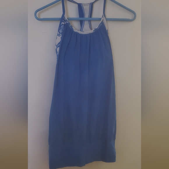 Lululemon No Limits Tank Beaming Blue / Laceoflage Polar Cream Beaming Blue - Picture 11 of 16
